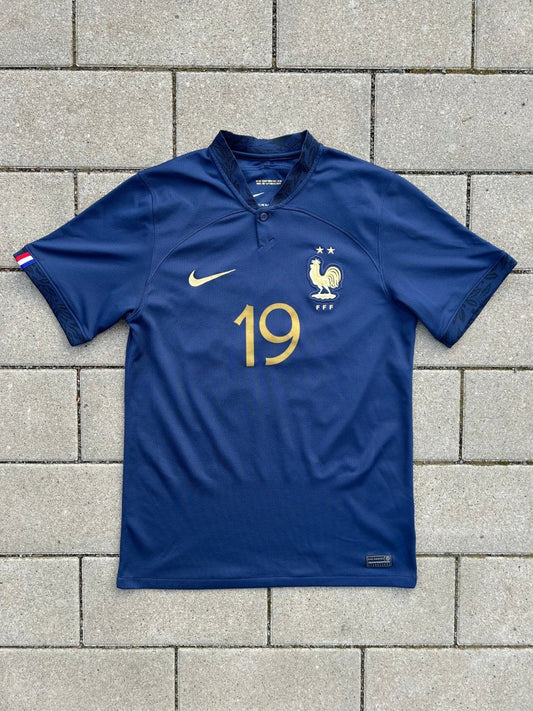 France 2022/23 Original Home Shirt Benzema 19 Size S - Shorty Football Shirts
