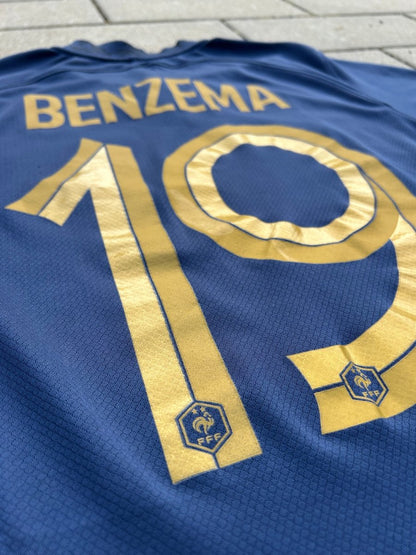 France 2022/23 Original Home Shirt Benzema 19 Size S - Shorty Football Shirts
