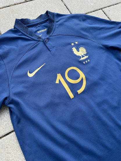 France 2022/23 Original Home Shirt Benzema 19 Size S - Shorty Football Shirts