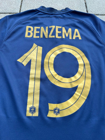 France 2022/23 Original Home Shirt Benzema 19 Size S - Shorty Football Shirts