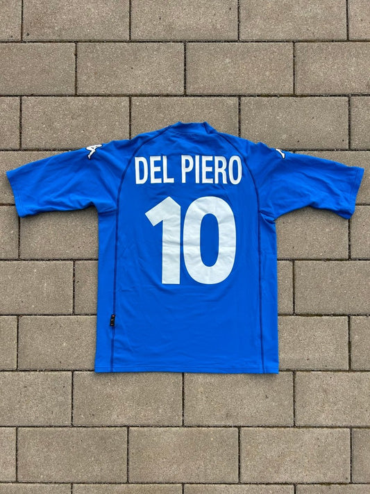 Italy 2000/02 Original Home Shirt Del Piero 10 Size L - Shorty Football Shirts