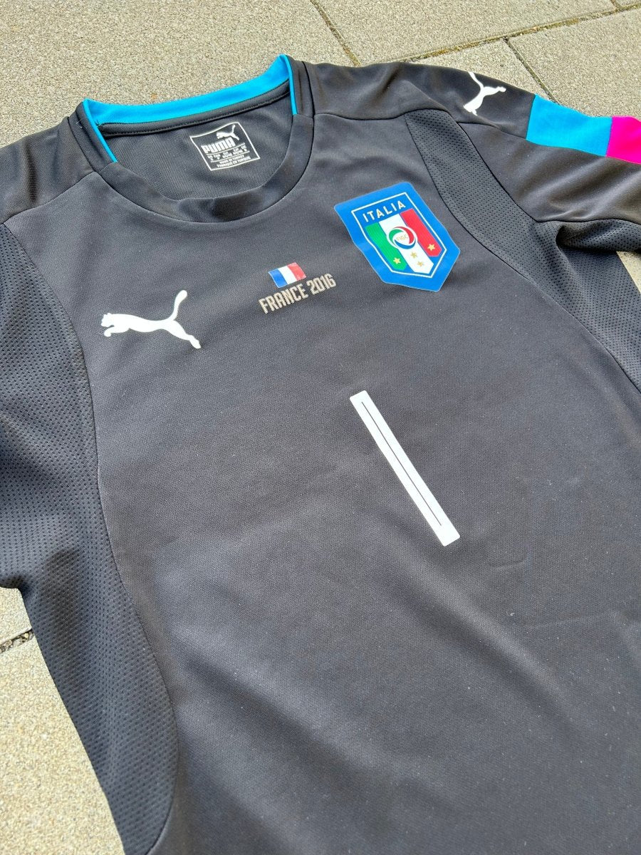 Italy 2016/17 Original GK Shirt Buffon #1 Size S - Shorty Football Shirts