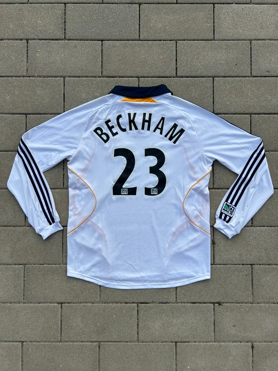 LA Galaxy 2007/08 Original Home Shirt Beckham 23 L/S Size L - Shorty Football Shirts