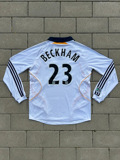 LA Galaxy 2007/08 Original Home Shirt Beckham 23 L/S Size L - Shorty Football Shirts
