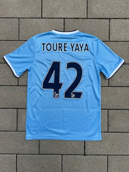 Manchester City 2013/14 Original Home Shirt Yaya Touré #42 Size M - Shorty Football Shirts