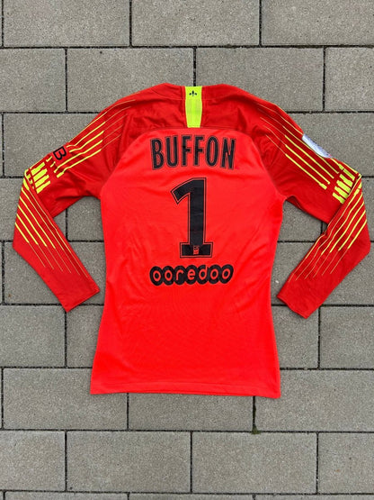 PSG 2018/19 Original GK Shirt Buffon #1 Size S - Shorty Football Shirts