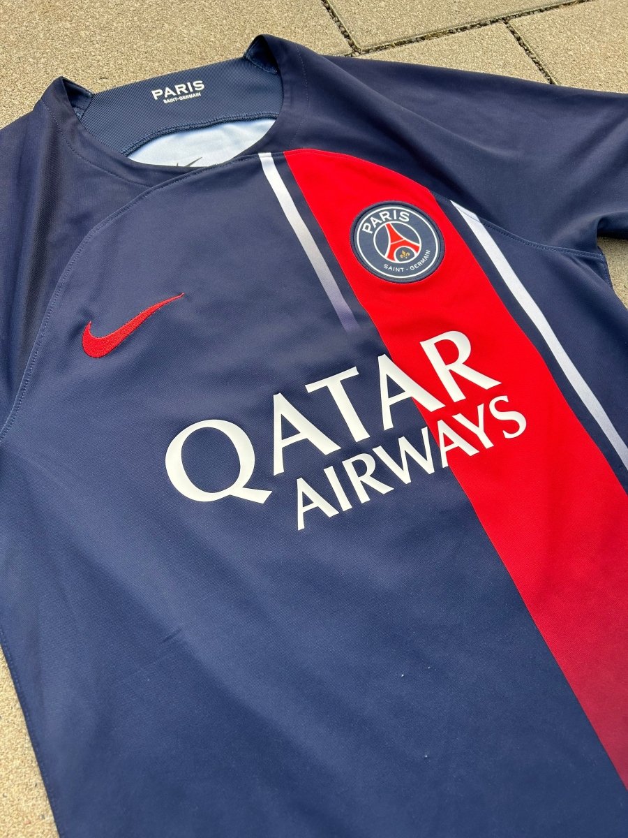 PSG 2023/24 Original Home Shirt Dembélé 10 Size S - Shorty Football Shirts