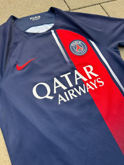 PSG 2023/24 Original Home Shirt Dembélé 10 Size S - Shorty Football Shirts