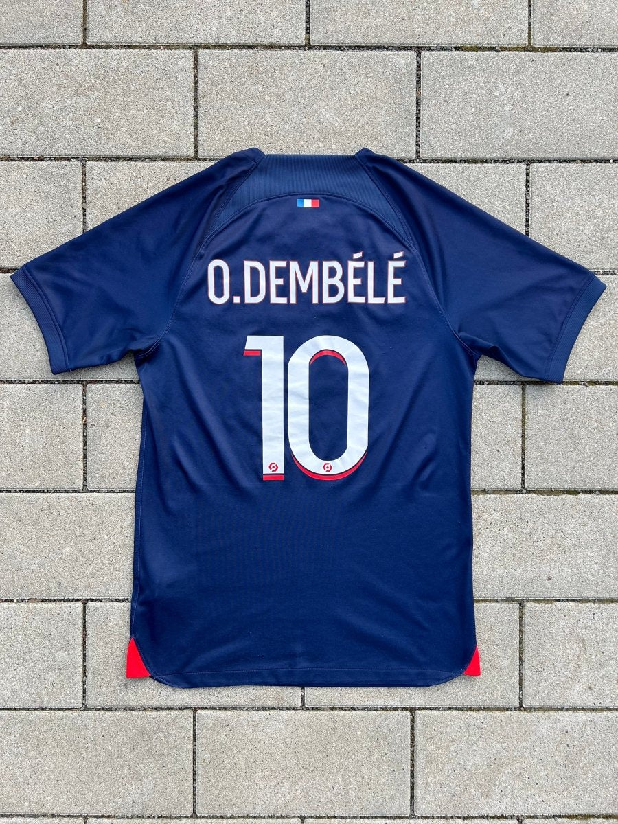 PSG 2023/24 Original Home Shirt Dembélé 10 Size S - Shorty Football Shirts