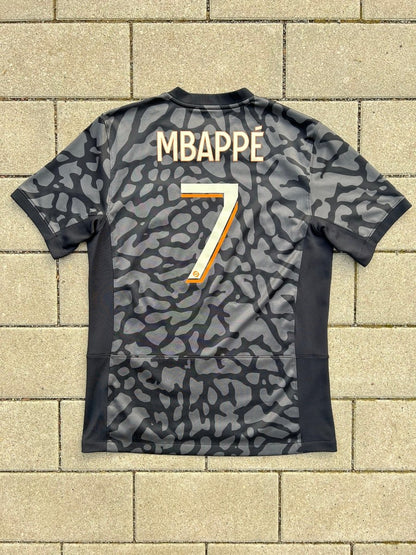PSG 2023/24 Original Third Shirt Mbappé 7 Size M - Shorty Football Shirts