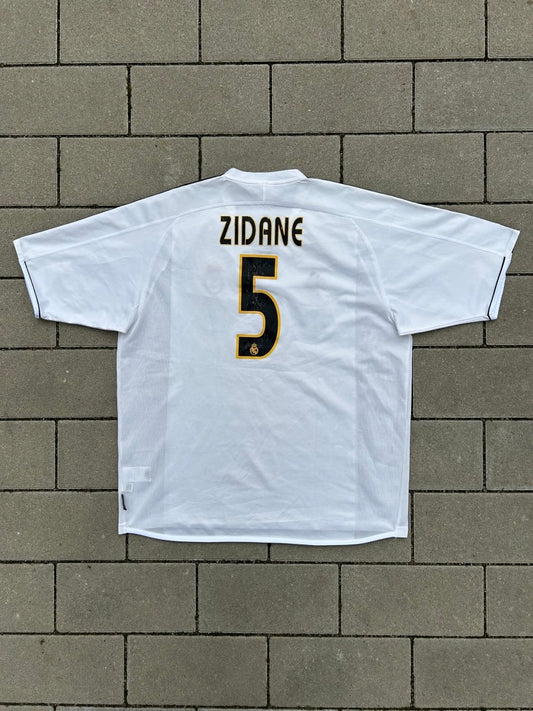 Real Madrid 2003/04 Authentic Home Shirt Zidane 5 Size XL - Shorty Football Shirts