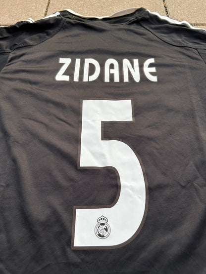 Real Madrid 2004/05 Original Away Shirt Zidane 5 Size L - Shorty Football Shirts