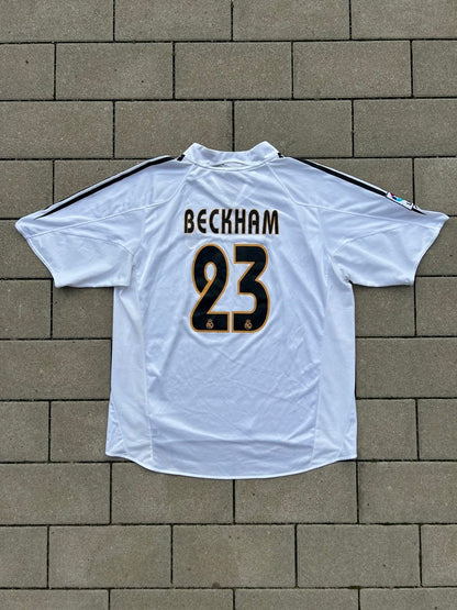 Real Madrid 2004/05 Original Home Shirt Beckham 23 Size XL - Shorty Football Shirts