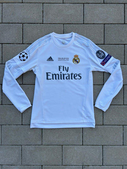 Real Madrid 2015/16 Original Home Shirt Ronaldo 7 L/S Size S - Shorty Football Shirts