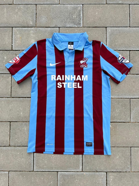Scunthorpe United 2013/14 Authentic Home Shirt Size M - Shorty Football Shirts