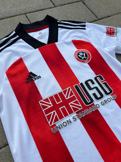 Sheffield United 2020/21 Original Home Shirt Brewster 24 Size S - Shorty Football Shirts