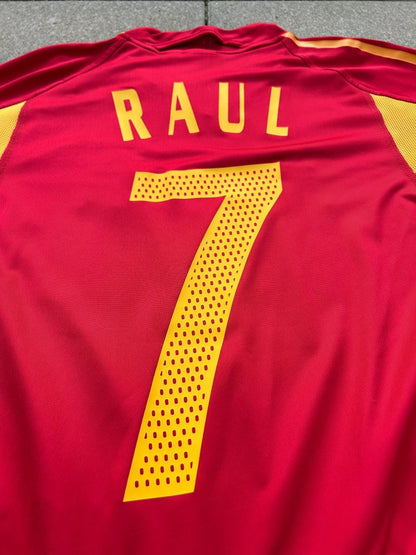 Spain 2004/06 Original Home Shirt Raul 7 Size S - Shorty Football Shirts